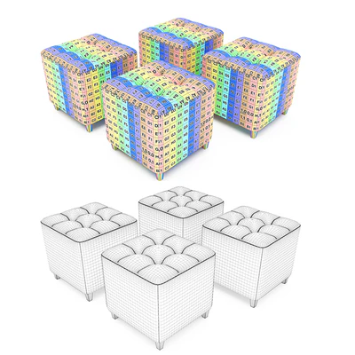 Pouf capitonne — Вид 3