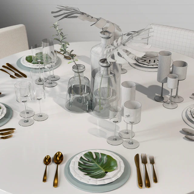 MERIDIANI Gong table, Wess chair, Flos IC S2 — Descargar