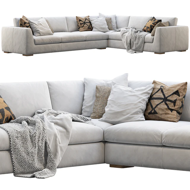 RH Modena Taper Arm L-Sectional sofa — Скачать