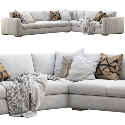 RH Modena Taper Arm L-Sectional sofa — Вид 1