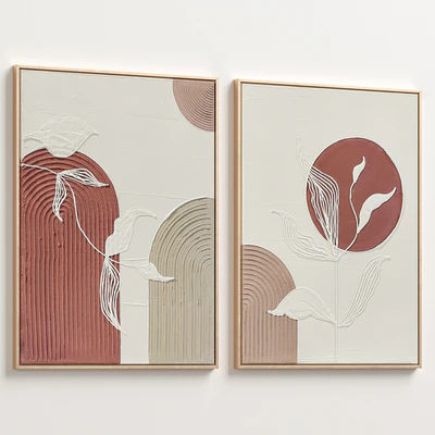 Wabi-Sabi Relief Plaster Wall Art C-916 — Вид 3