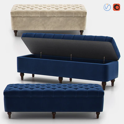 LORRAINE Tufted Storage Bench — Ver 1