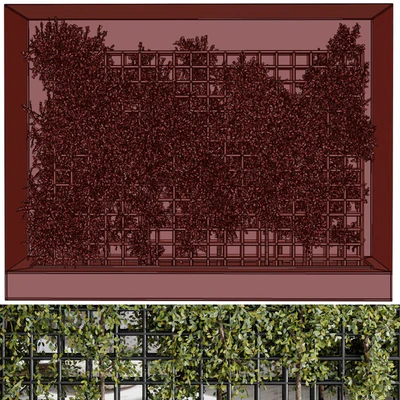 Plants Set Partition In Behind Glass - Ivy Garden Wall Decor Set 116 — View 4