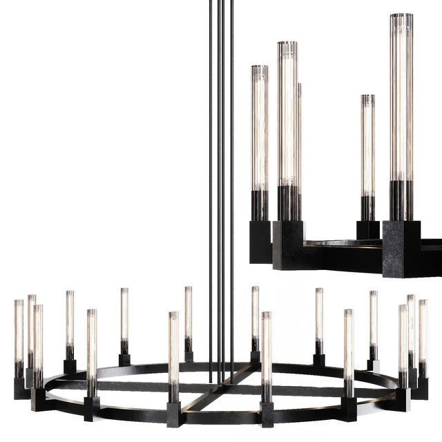 Restoration Hardware CANNELE ROUND CHANDELIER 72 Black — Descargar