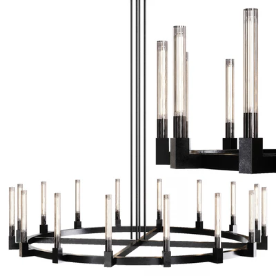 Restoration Hardware CANNELE ROUND CHANDELIER 72 Black — Ver 1