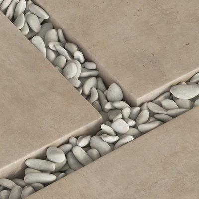 Paving tile square pebble n2 / Paving tile square of pebble slabs — Ver 4