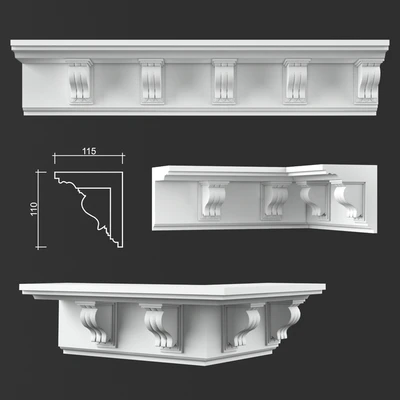 Ceiling cornice K160 — download