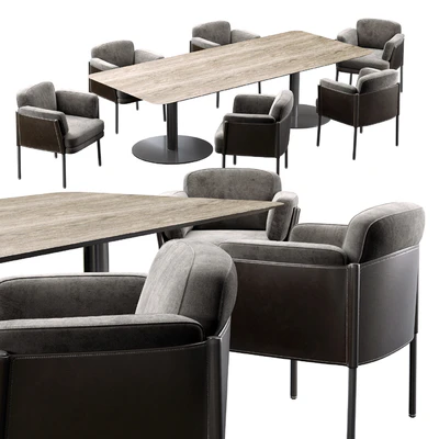 Стул Shelley и Стол Bellagio от Minotti — Вид 1