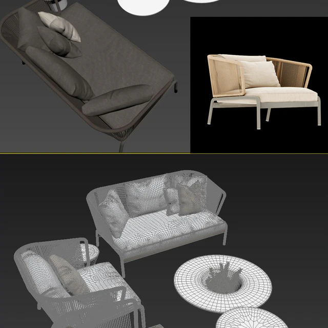 Outdoor furniture RODA SPOOL sofa — Скачать
