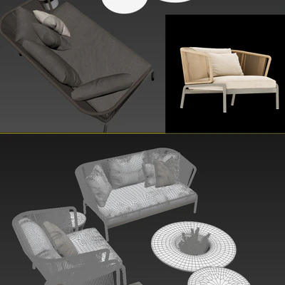 Outdoor furniture RODA SPOOL sofa — Вид 3