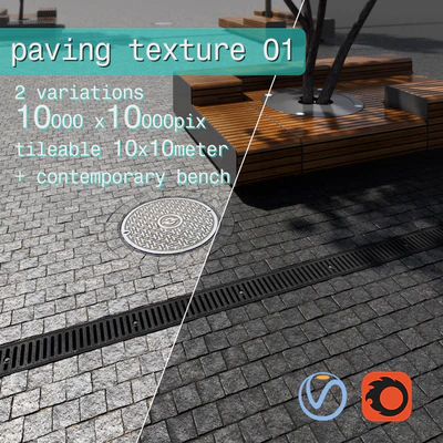 Paving granite damage / street furniture 01 — Ver 1