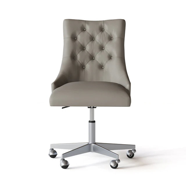 MARTINE ADJUSTABLE LEATHER DESK CHAIR - PEWTER — Скачать
