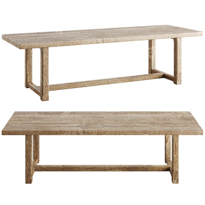 RH Cayden Campaign Dinning Table — Вид 1