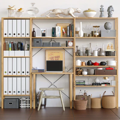 Large wardrobe with decor, books and accessories 3 — Ver 1