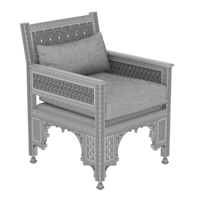 Syrian Inlaid Wooden Chair — Вид 4