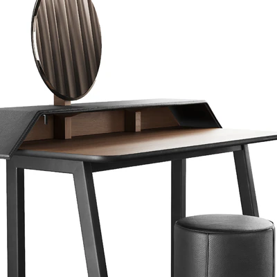327 Vanity Desk 04 Tolda Desk by Miniforms and Fredericia Mono Pouf — Вид 4