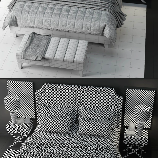 Bed Sanibel Queen Upholstered — Descargar