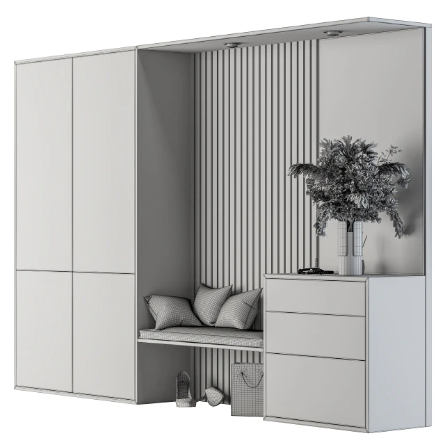 Hallway 11- Wood and Black Set — Скачать