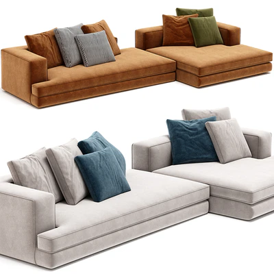 ARBITER Sofa with chaise longue By Maxalto — Ver 1