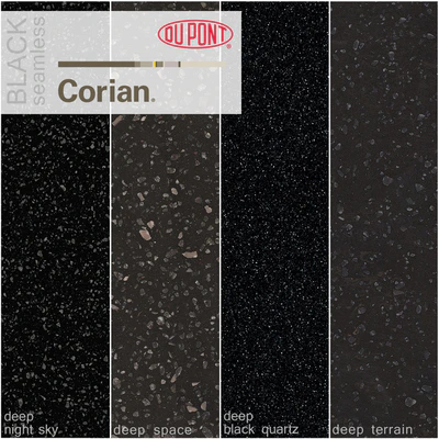 Dupont Corian Kitchen Countertops Black 2 — Ver 1