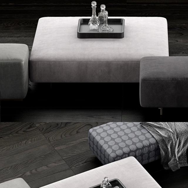 Minotti Damier Ottomans — Descargar