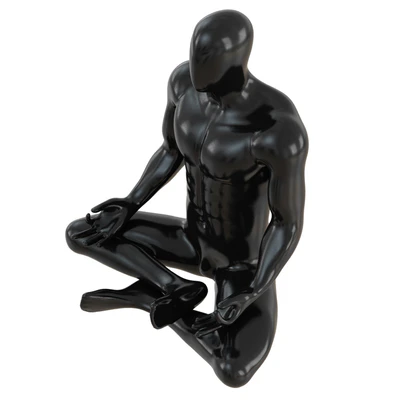 Male abstract mannequin sitting in yoga pose 110 — Ver 3