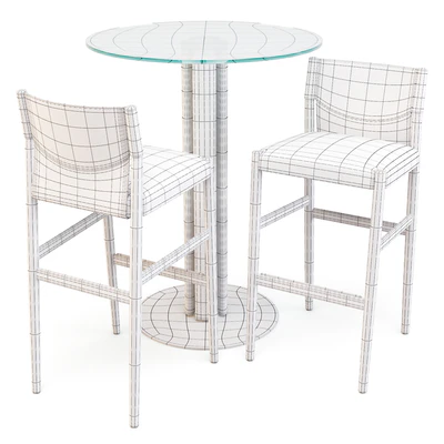 Porada: Bar Set (Table - Quadrifoglio Bistrot and Stools - Sveva) — Вид 5