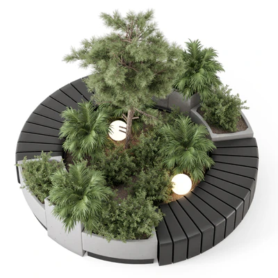 Backyard and Landscape Set Bush and Tree - Set 1217 — Вид 3