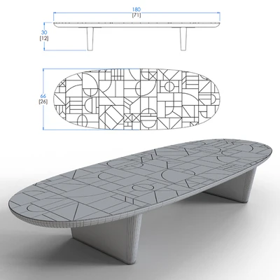 Roche Bobois Patchwork cocktail table — Ver 3