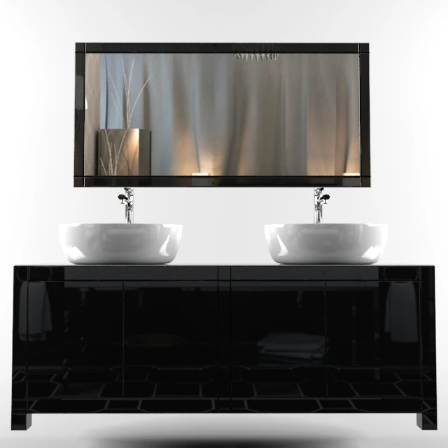 Mirrored chest of drawers washbasin - a collection of Visionnaire Wellness — Descargar
