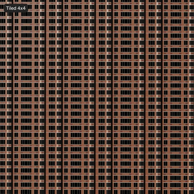 modernist grid running bond brick facade texture red brown — View 4