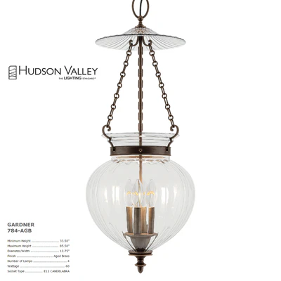 Hudson Valley Lighting GARDNER 784-AGB — Вид 1