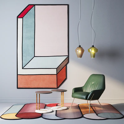 cc-tapis rugs, Foscarini Diesel lamps, ASIA Leather armchair — Ver 1