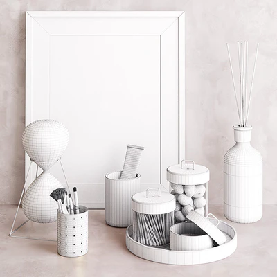 Pink & Brass Zakkia Bathroom Set — Ver 3