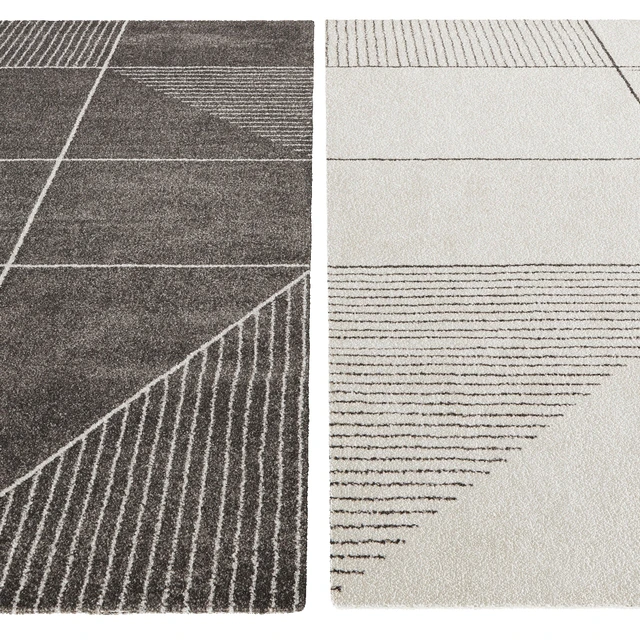 Temple and webster:Charcoal & White Soft Metro Contemporary Rug,  Ivory & Charcoal Super Soft Metro Contemporary Rug — Скачать