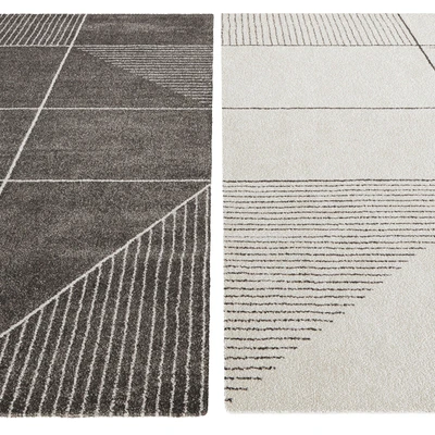 Temple and webster:Charcoal & White Soft Metro Contemporary Rug,  Ivory & Charcoal Super Soft Metro Contemporary Rug — Вид 3
