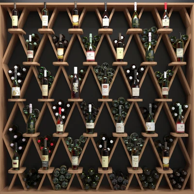 Wine shelf in a liquor store 2. Alcohol — Ver 1