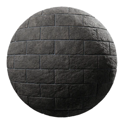 split face running concrete block wall texture black — download