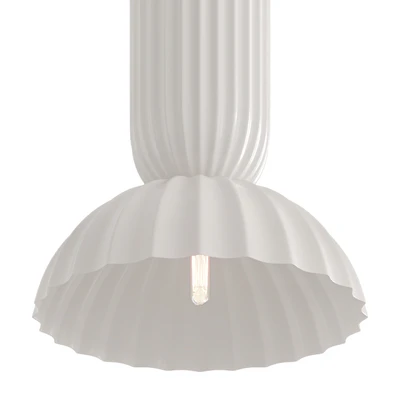 Jeanne Fluted White Porcelain Dome Pendant — Вид 2