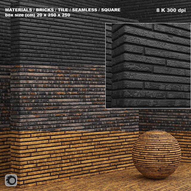 Material (seamless) - brick, tile set 2 — Descargar
