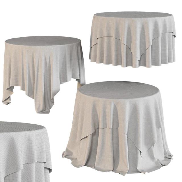 Tablecloth on a round table — Descargar