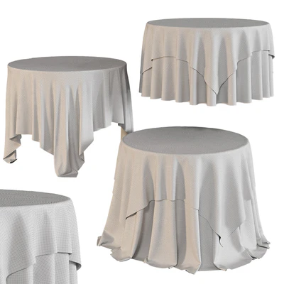 Tablecloth on a round table — Ver 3