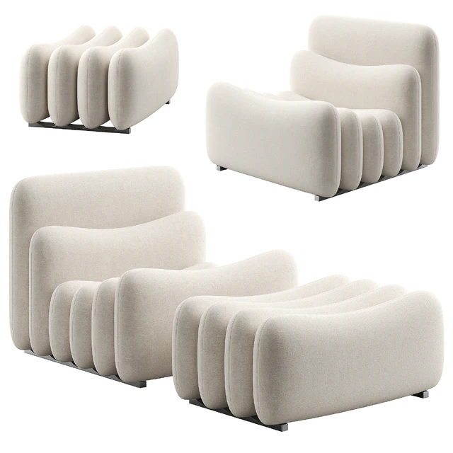 Additional System Armchair with Footstool — Descargar