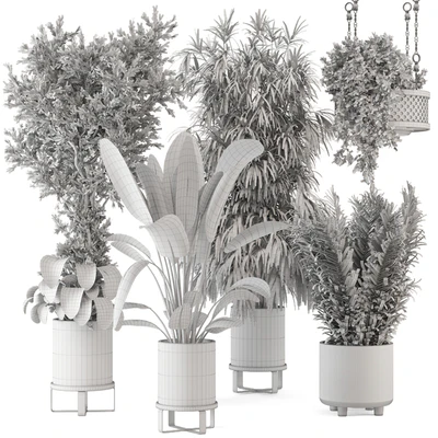 Indoor Plants in Ferm Living Bau Pot Large - Set 474 — Ver 7