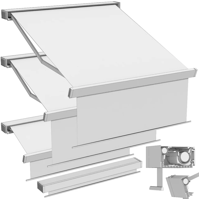 Sliding outdoor awning sun canopy — Descargar