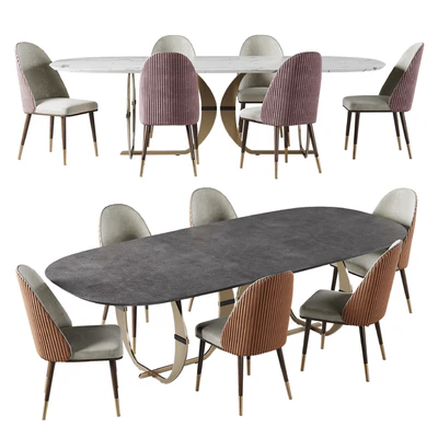 Capital Collection CONVIVIO Oval dining table and Chair — Ver 1