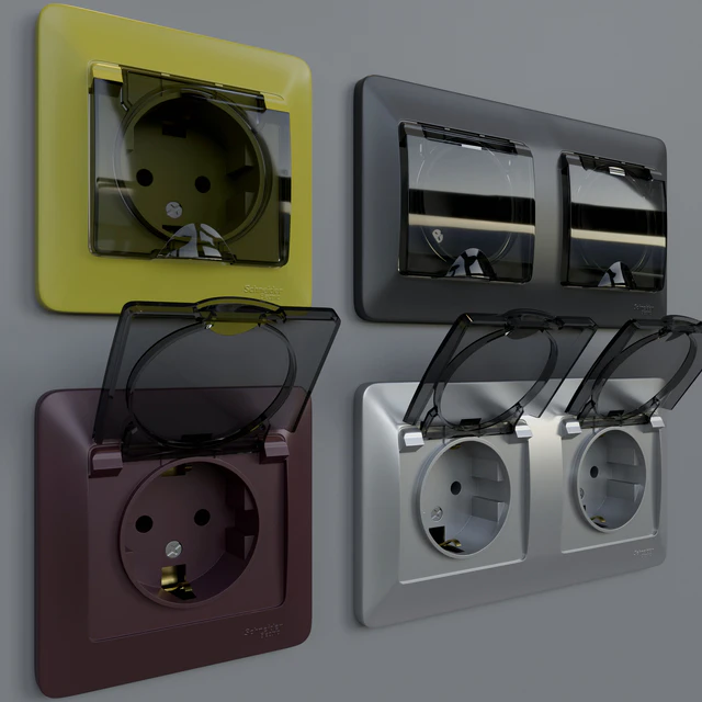 Sockets waterproof Schneider Electric Glossa — Descargar