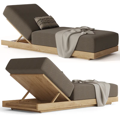 RH SANTOS TEAK CHAISE — Вид 1