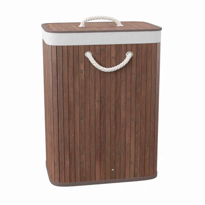 Bamboo Rectangular Laundry Hamper — Ver 2