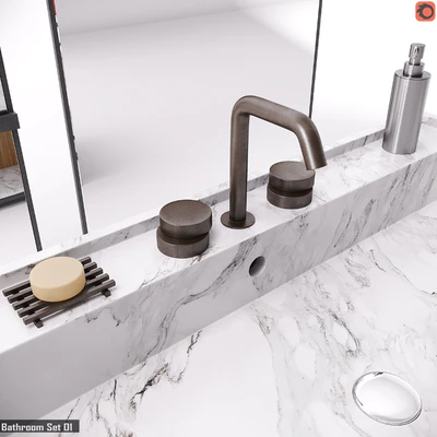 R I G  Modules - Bathroom with Decor Set 01 — Вид 2